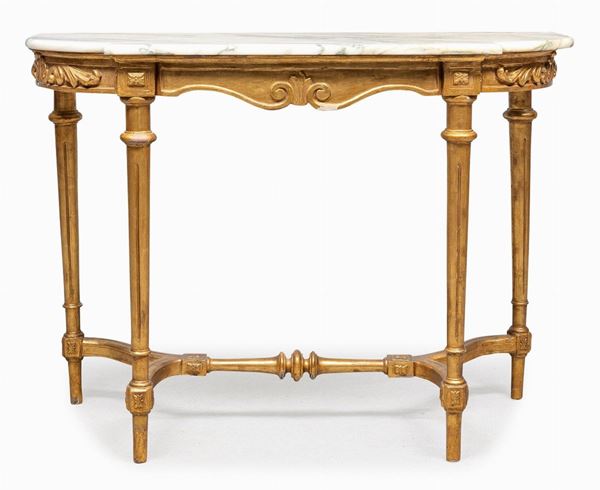 CONSOLE IN LEGNO DORATO