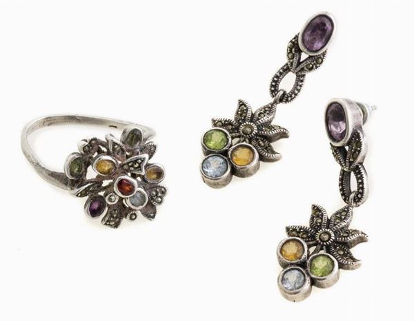 PARURE IN ARGENTO CON ZIRCONI