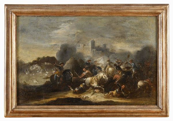 COPPIA DI BATTAGLIE DI SEGUACE DI MARZIO MASTURZIO