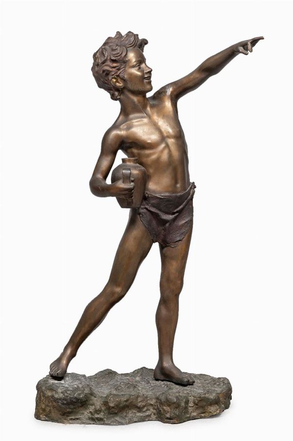 BRONZO PESCATORELLO DI GIOVANNI DE MARTINO