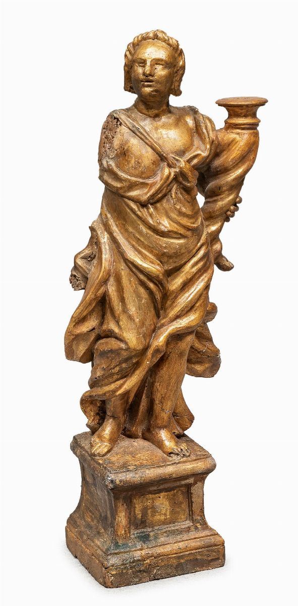SCULTURA PORTA TORCIA DEL SEICENTO