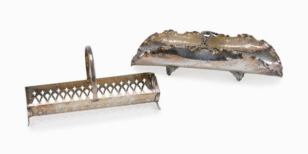 COPPIA DI PORTA GRISSINI IN ARGENTO