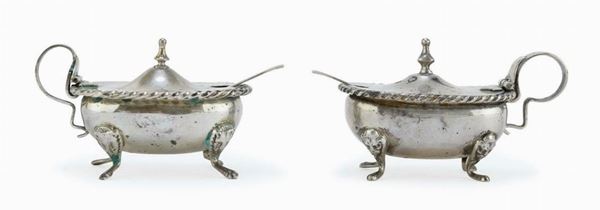 COPPIA DI SALIERINE IN ARGENTO