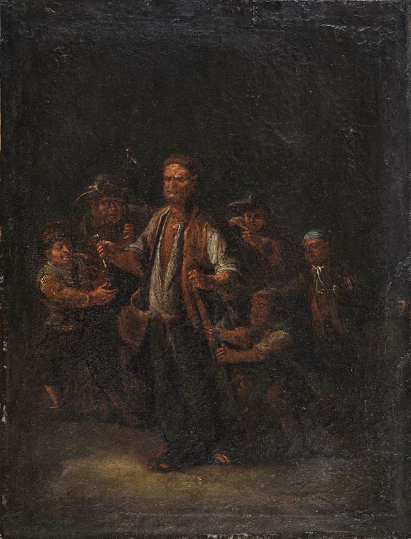 DIPINTO BEVITORE DI PITTORE OLANDESE DEL SEICENTO