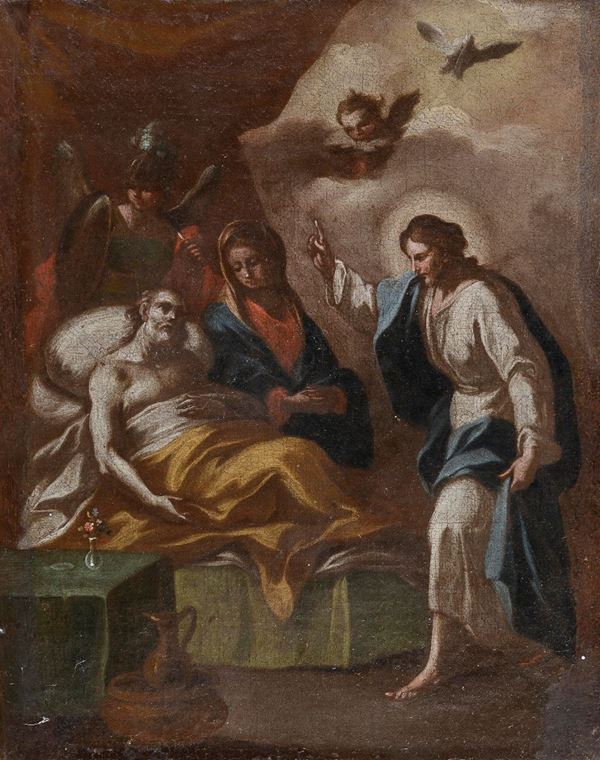 LA MORTE DI SAN GIUSEPPE DI SEGUACE DI FRANCESCO SOLIMENA