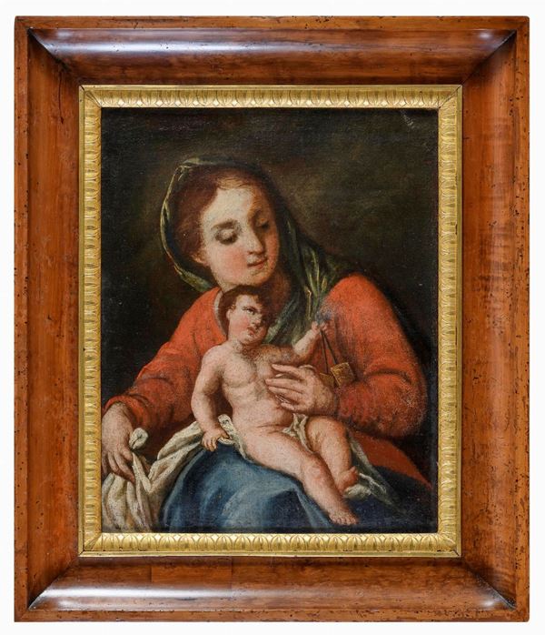 VERGINE CON IL BAMBINO DI PITTORE ROMANO