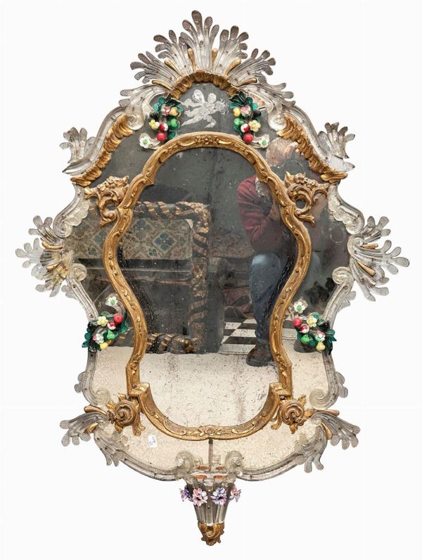 SPECCHIERA IN VETRO E LEGNO, VENEZIA