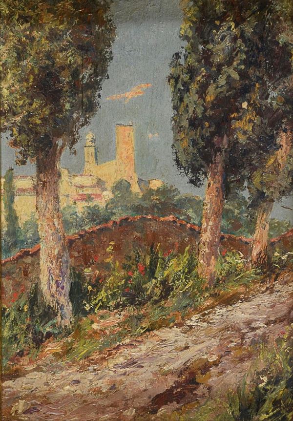 VEDUTA DI BORGO DI PITTORE TOSCANO