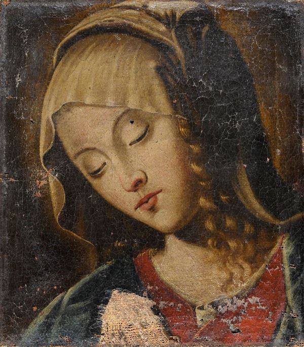 VERGINE IN PREGHIERA DI PITTORE ROMANO
