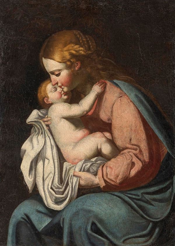 MADONNA COL BAMBINO DI PITTORE NAPOLETANO