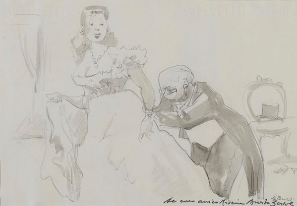 DISEGNO SATIRICO DI AMERIGO BARTOLI NATINGUERRA