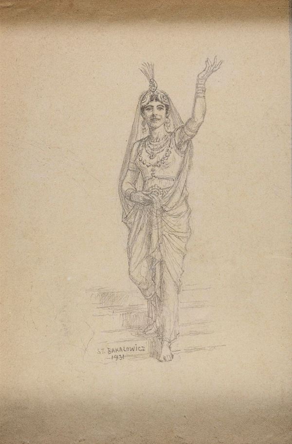 DISEGNO ODALISCA DI STEFAN ALEXANDER BAKALOWICZ