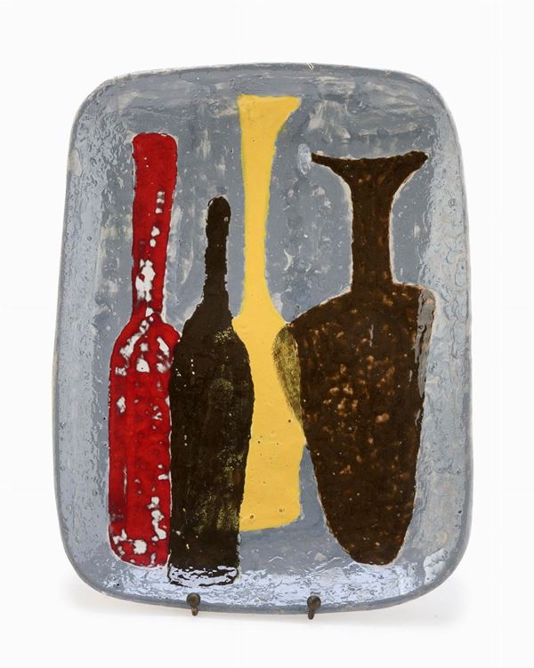 VASSOIO IN CERAMICA DIPINTA, ANNI &#39;50