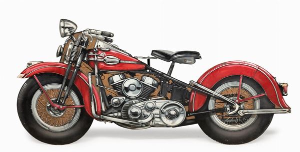 SAGOMA DI HARLEY DAVIDSON, ANNI &#39;70