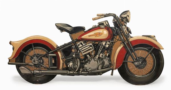 SAGOMA DI HARLEY DAVIDSON, ANNI &#39;70