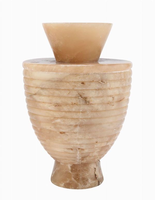 VASO IN ALABASTRO FIORITO