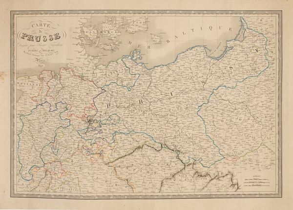 CARTA GEOGRAFICA DELLA PRUSSIA 1840