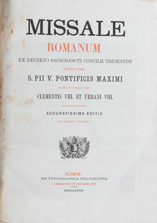 VOLUME IN FOLIO MESSALE ROMANO