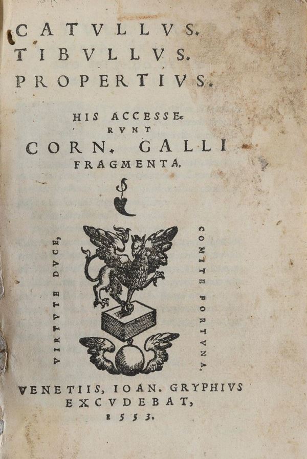 VOLUME CINQUECENTINA CLASSICI LATINI