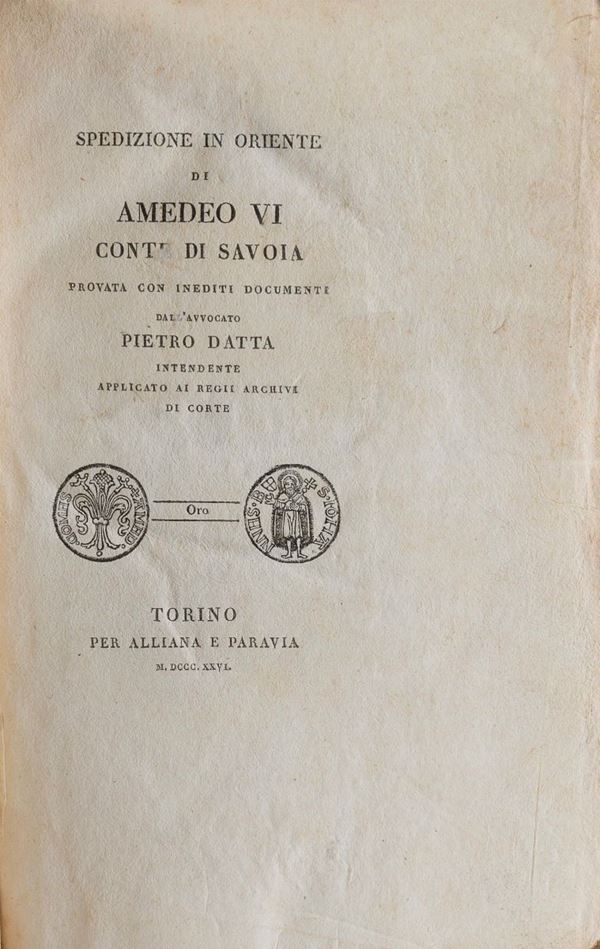 VOLUME SPEDIZIONE IN ORIENTE DI AMEDEO VI
