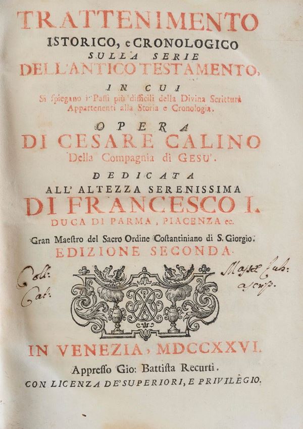 UN VOLUME ANTICO TESTAMENTO