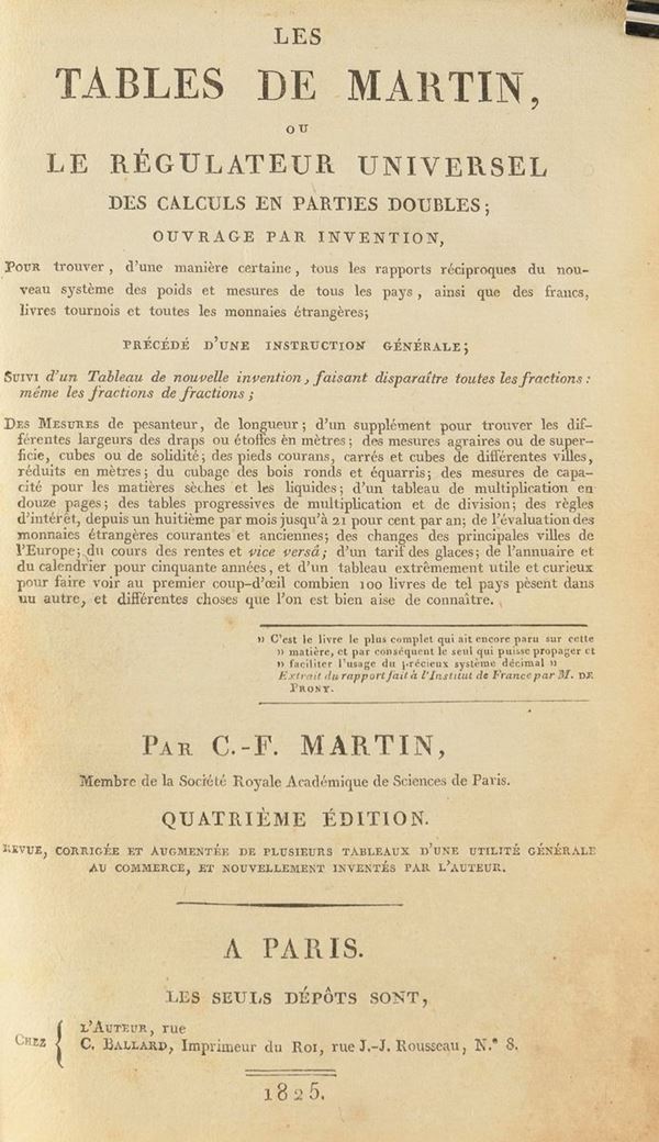 VOLUME LES TABLES DE MARTIN