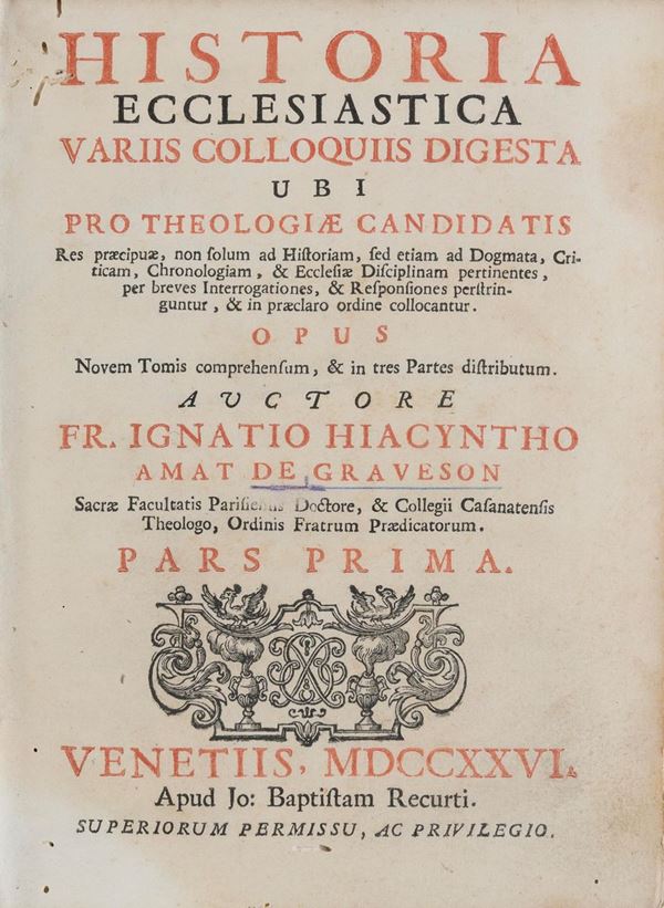 TRE VOLUMI STORIA ECCLESIASTICA