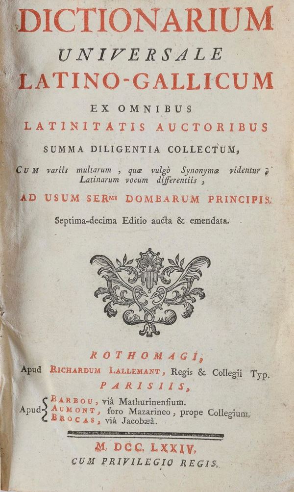 DIZIONARIO LATINO-GALLICO