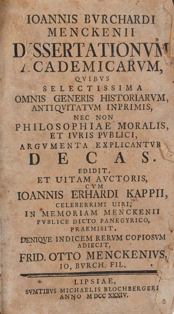 VOLUME MENCKENI FILOSOFIA