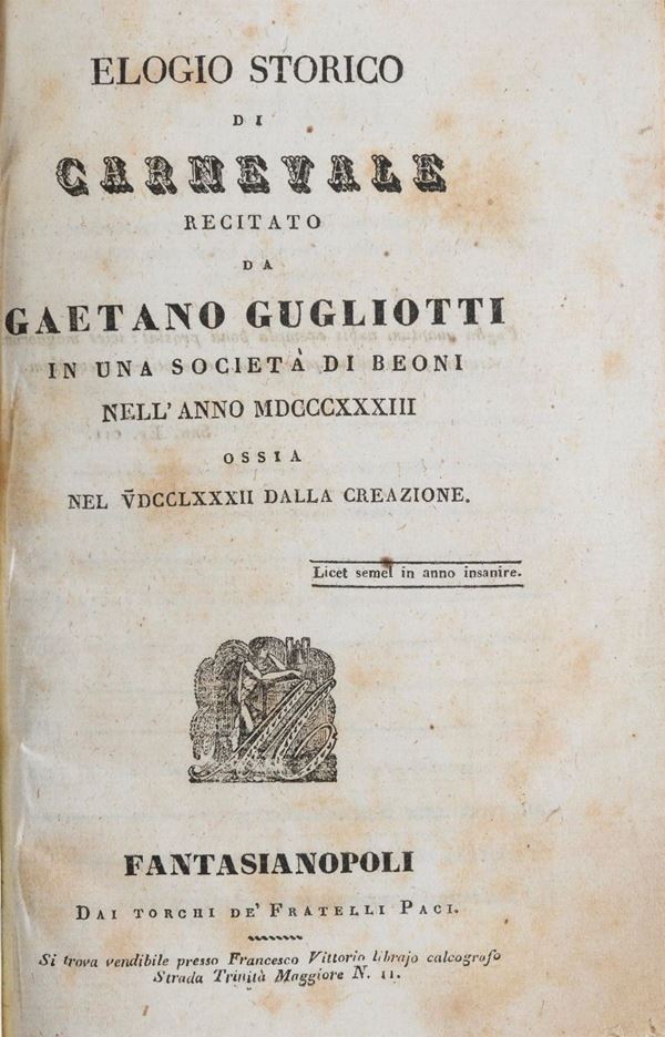 VOLUME ELOGIO DI CARNEVALE NAPOLI