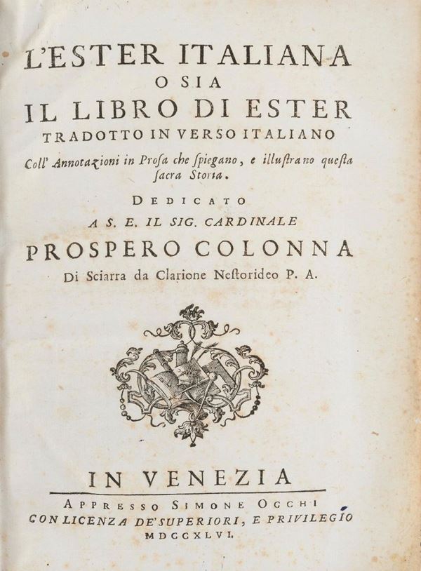 VOLUME ESTER ITALIANA