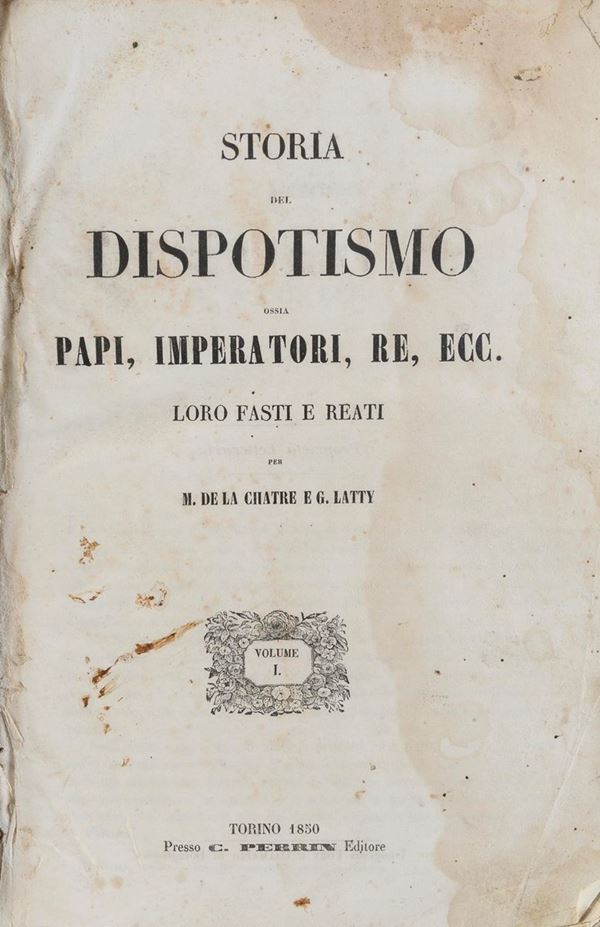 UN VOLUME STORIA DEL DISPOTISMO