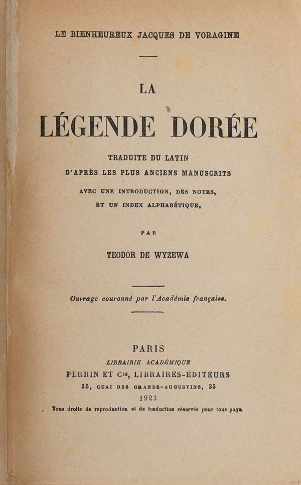 LETTERATURA FRANCESE DE VORAGINE