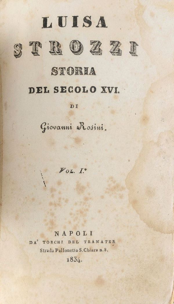 DUE VOLUMI STROZZI STORIA DEL SECOLO XVI
