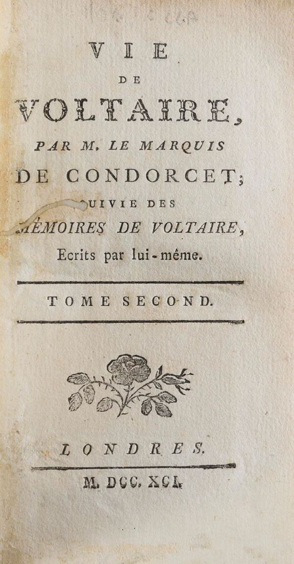 DUE VOLUMETTI VOLTAIRE