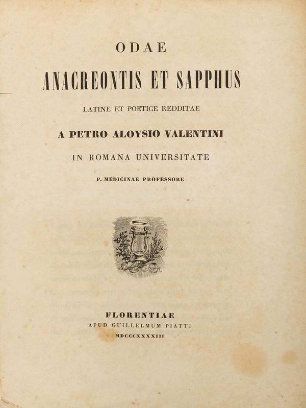 VOLUME ANACREONTE E SAFFO