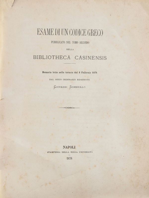 VOLUME CODICE GRECO
