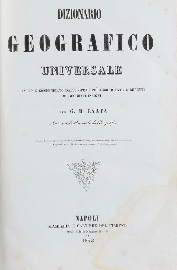 DIZIONARIO GEOGRAFICO UNIVERSALE