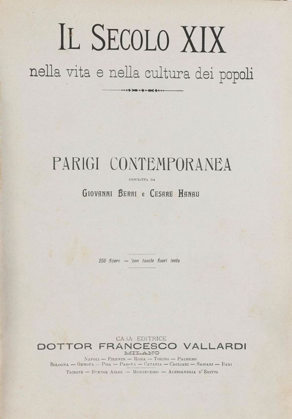 UN VOLUME NOVECENTO PARIGI