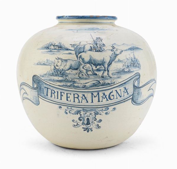 GRANDE VASO IN MAIOLICA