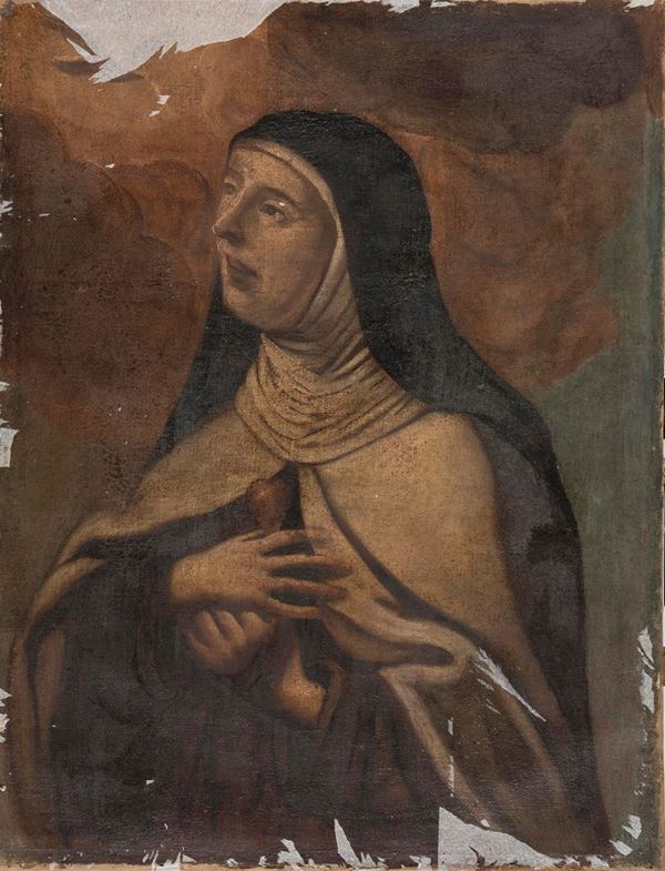 DIPINTO SANTA TERESA D&#39;AVILA DEL SETTECENTO