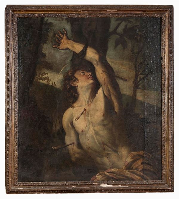 DIPINTO SAN SEBASTIANO SCUOLA DI ANNIBALE CARRACCI