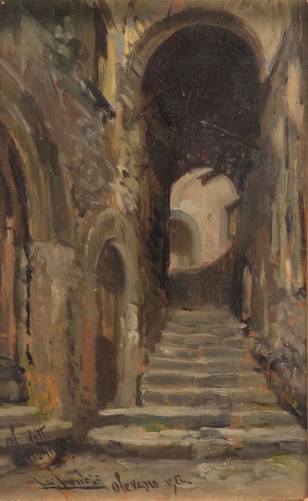 VEDUTA DI OLEVANO ROMANO F.TO LUIGI LIURCHINI