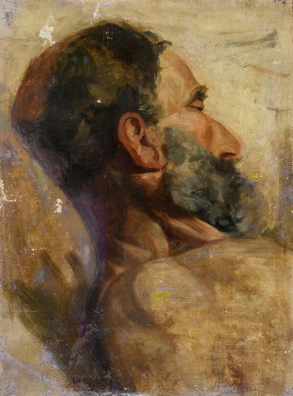DIPINTO UOMO F.TO A. MILESI