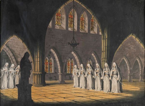 TECNICA MISTA INTERNO DI BASILICA GOTICA