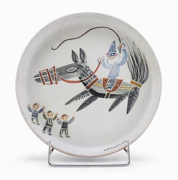 PIATTO IN CERAMICA, F.TO LORENZINI 1982