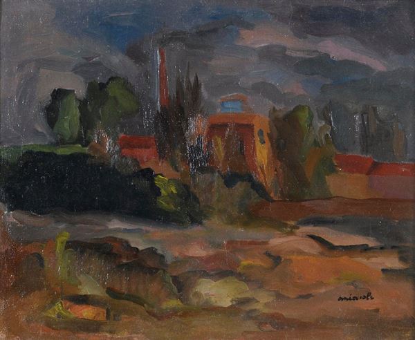 DIPINTO PAESAGGIO DI GIOVANNI OMICCIOLI