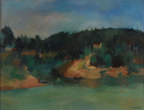DIPINTO PAESAGGIO DI GIOVANNI OMICCIOLI