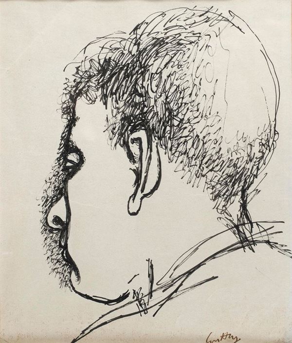 DISEGNO UOMO DI RENATO GUTTUSO
