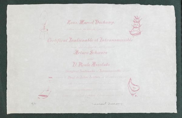 LITOGRAFIA DI MARCEL DUCHAMP